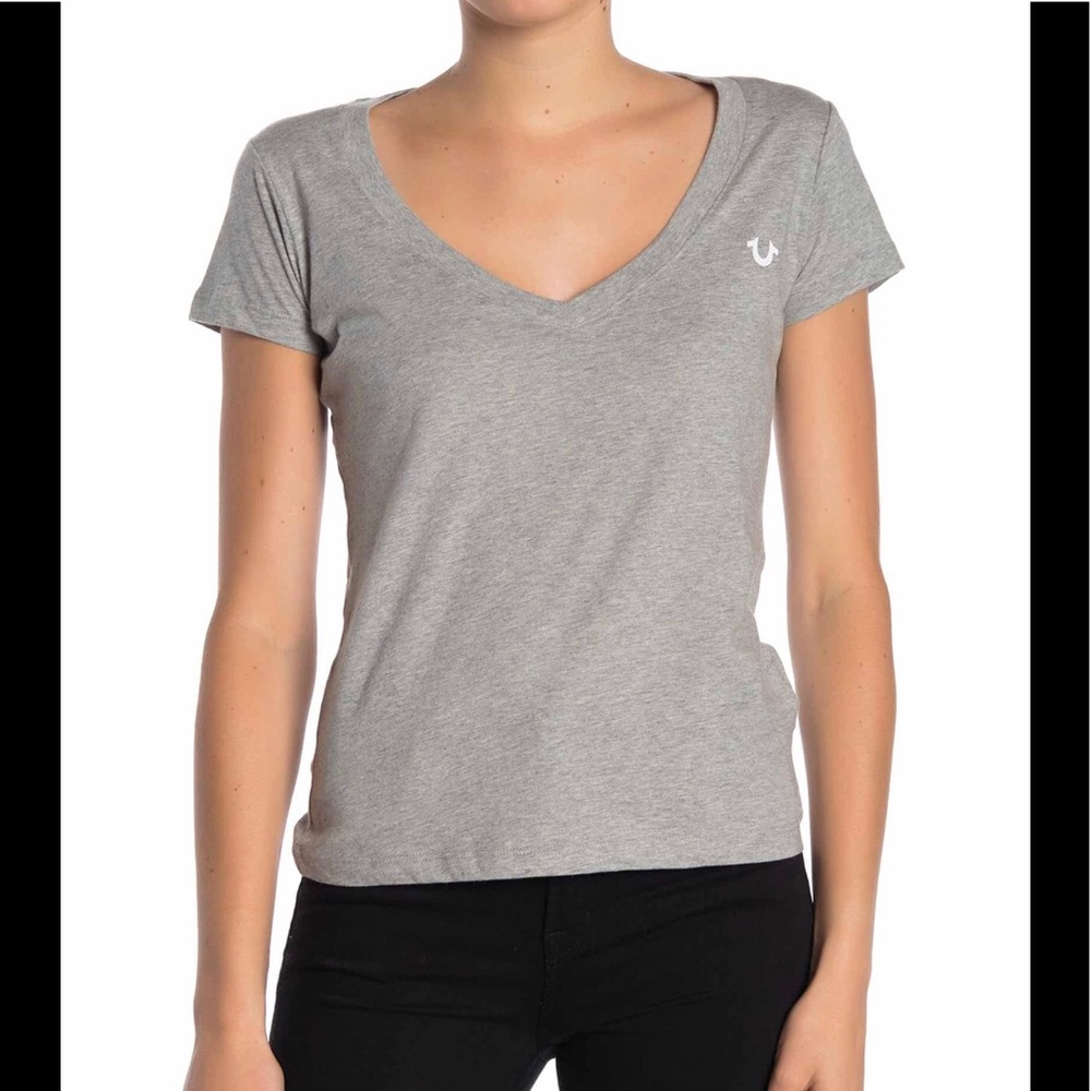True Religion Buddha Tour VNeck Casual Tee